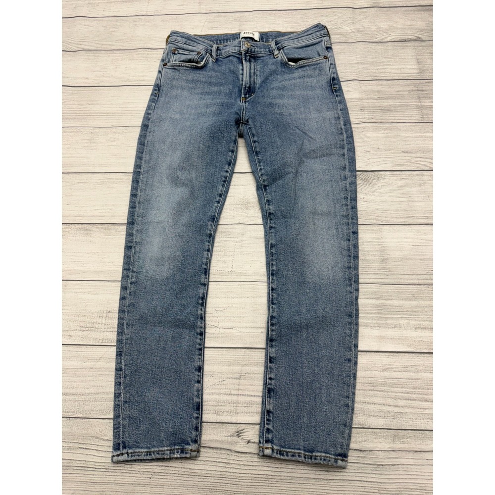 Agolde Toni Straight Jeans Womens 29 Blue Medium Wash Stretch Denim A133-1256